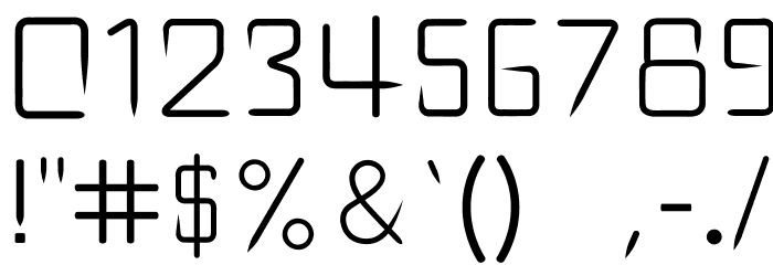 DownCity-Regular Font OTHER CHARS