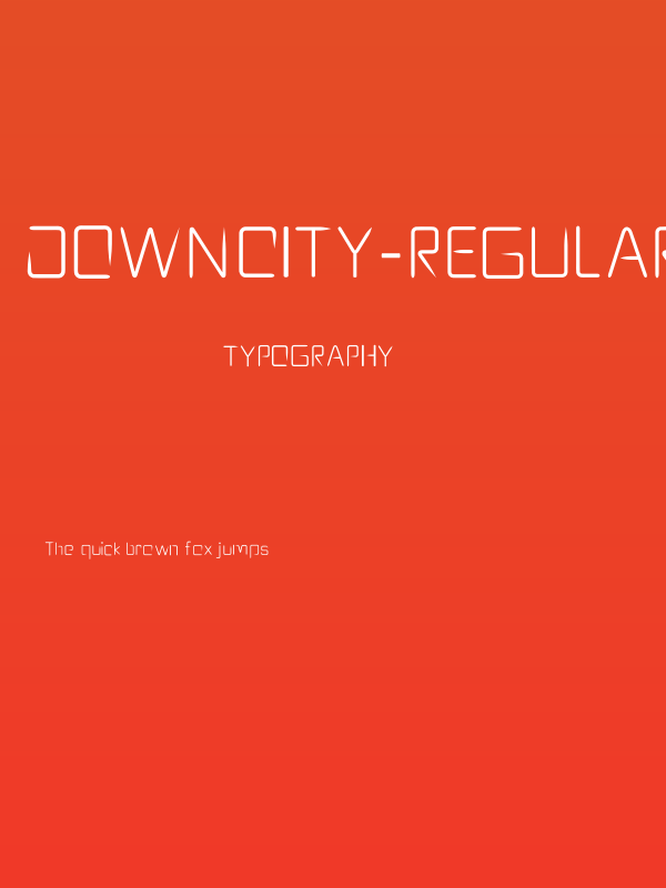 DownCity-Regular Poster