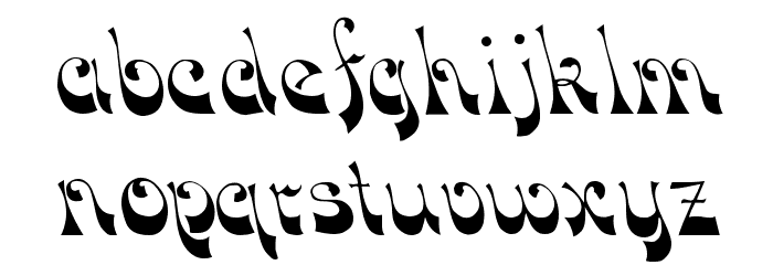 DownWind Font LOWERCASE