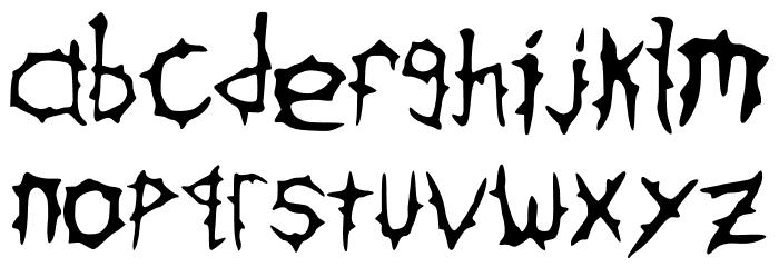 DownWithTheSickness Font LOWERCASE
