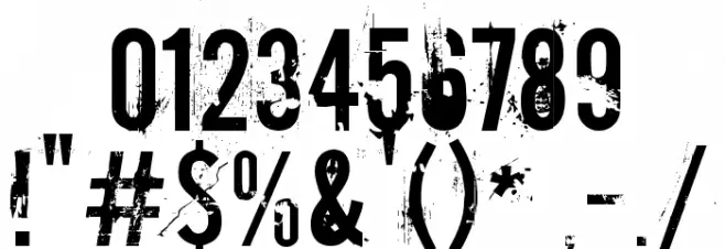 Downcome Font OTHER CHARS