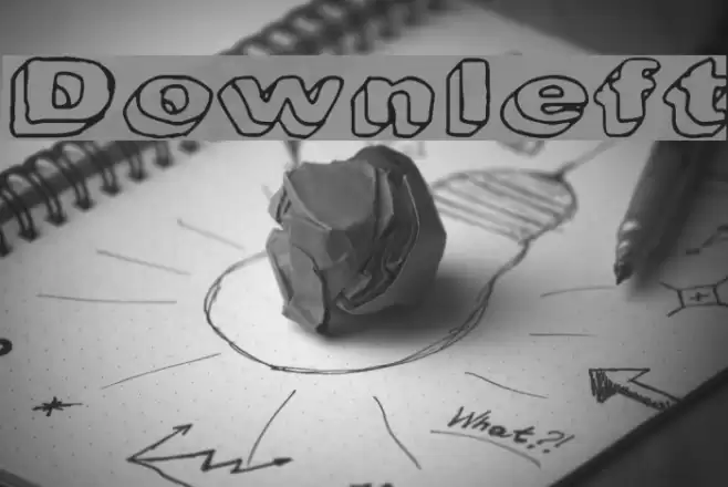 Downleft Font examples