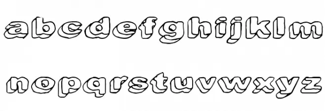Downleft Шрифта строчной