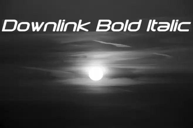 Downlink Bold Italic Font examples