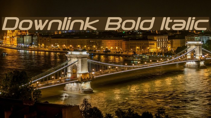 Downlink Bold Italic Font examples