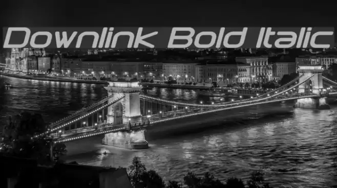 Downlink Bold Italic Font examples