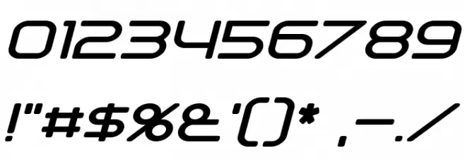 Downlink Italic Font OTHER CHARS
