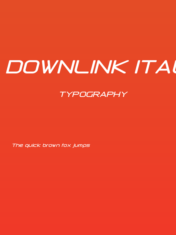 Downlink Italic Poster