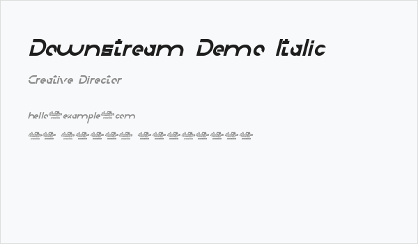 Downstream Demo Italic Business Card