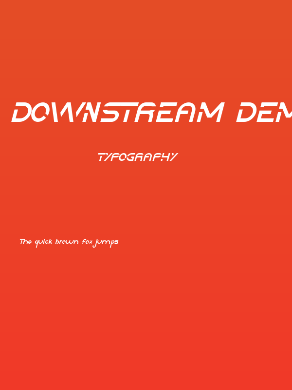 Downstream Demo Italic Poster