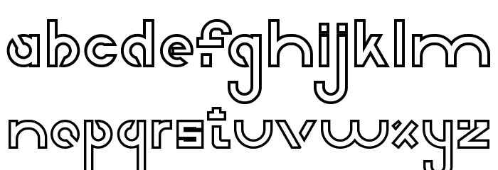 Downstream Demo Outline Font LOWERCASE