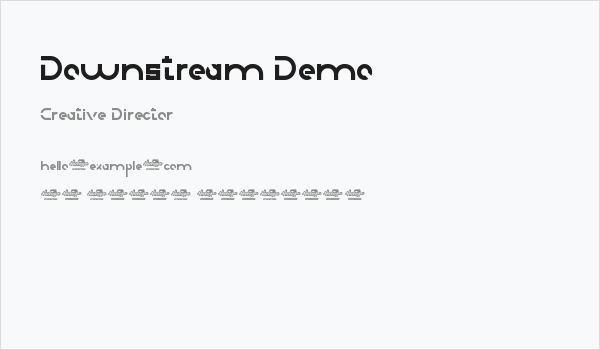 Downstream Demo Business Card