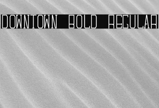Downtown Bold Regular Font examples