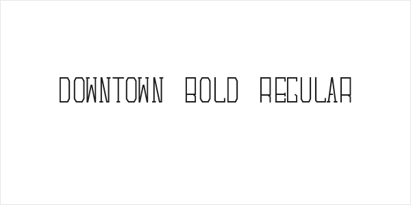 Downtown Bold Regular Logo