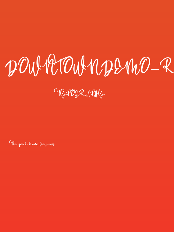 DowntownDEMO-Regular Poster