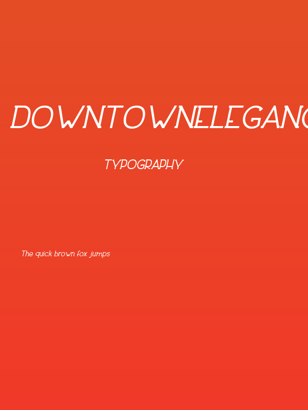 DowntownElegance-BoldItalic Poster