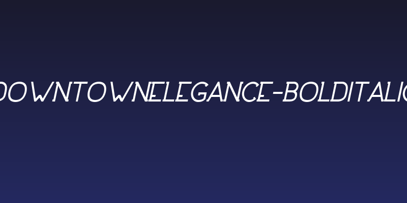 DowntownElegance-BoldItalic Social Header