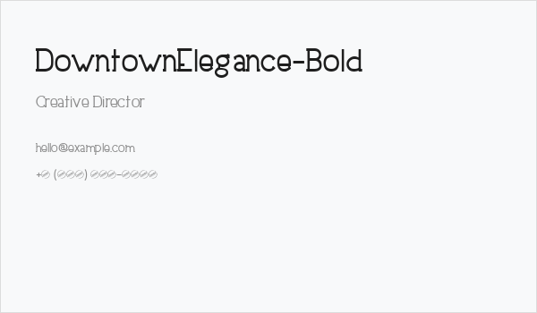 DowntownElegance-Bold Business Card
