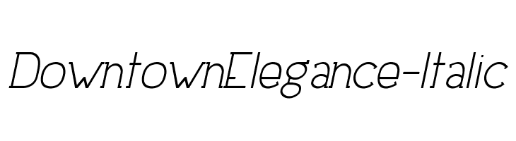DowntownElegance-Italic Fonte