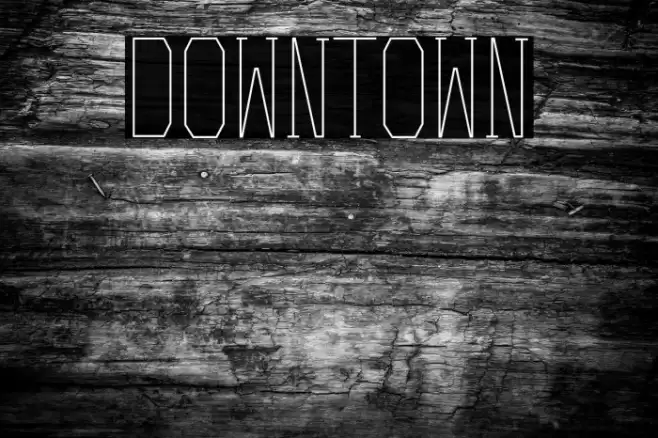Downtown Font examples
