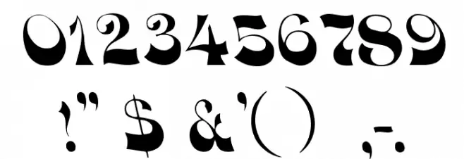 Downwind Regular Font OTHER CHARS