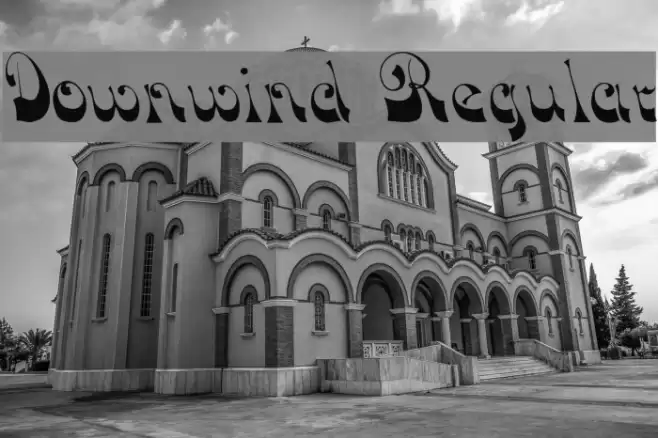 Downwind Regular Font examples