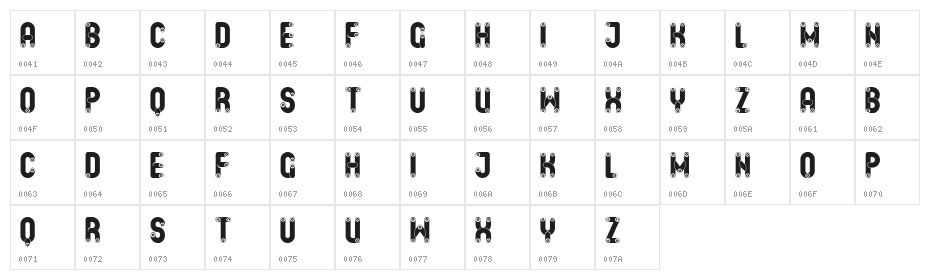 Dowry Elegant Regular Character Map