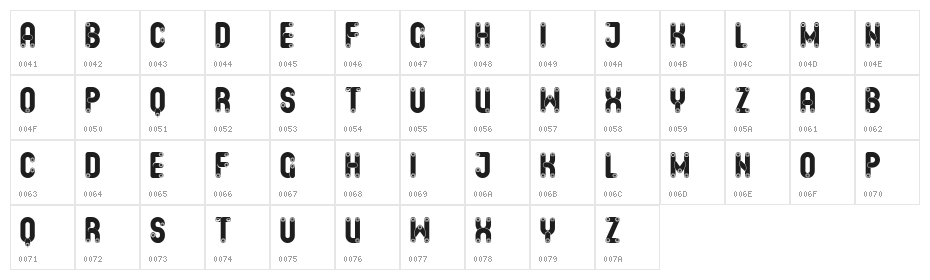 Dowry Regular Character Map