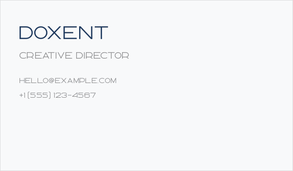 Doxent Business Card