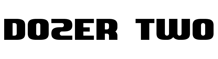 Dozer Two  フリーフォントのダウンロード