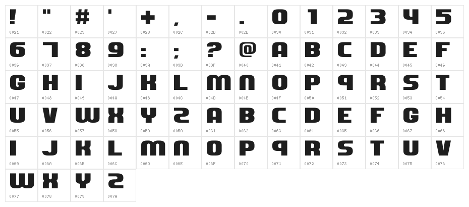 Dozer Two Character Map