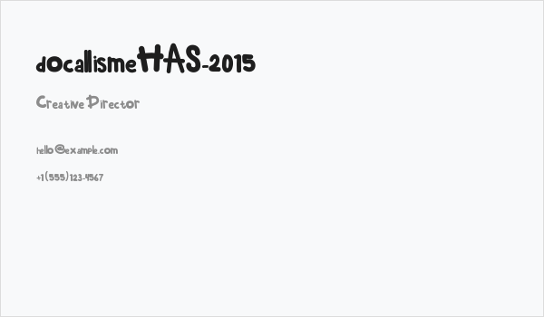 docallismeHAS-2015 Business Card