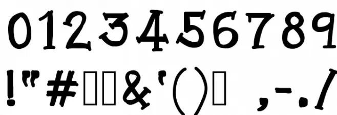 dochi formal Font OTHER CHARS