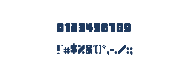 domino font Regular Other Characters