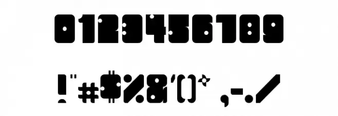 domino font Regular Font OTHER CHARS