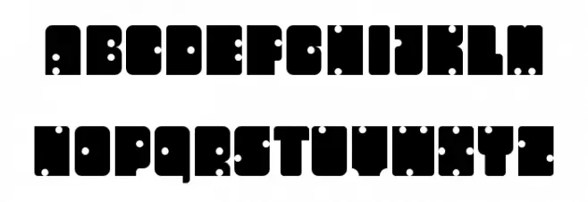domino font Regular Schriftart Groß