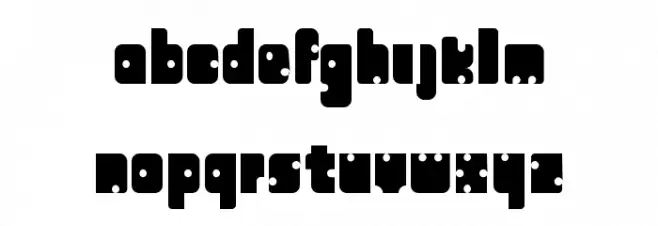 domino font Regular Font LOWERCASE