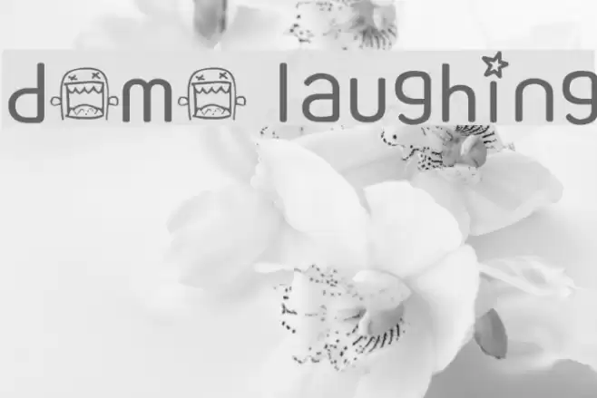 domo laughing フォント examples