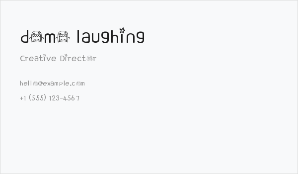 domo laughing Business Card