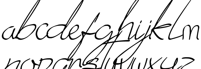 donatas script Schriftart Kleinbuchstaben
