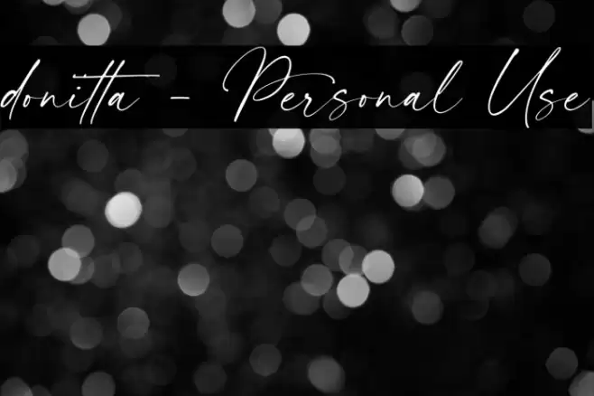 donitta - Personal Use Font examples