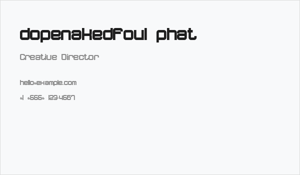 dopenakedfoul phat Business Card