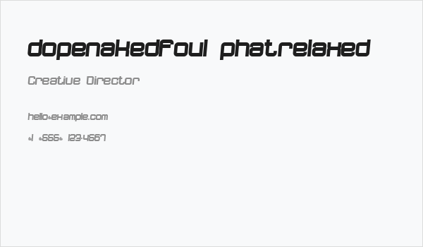 dopenakedfoul phatrelaxed Business Card