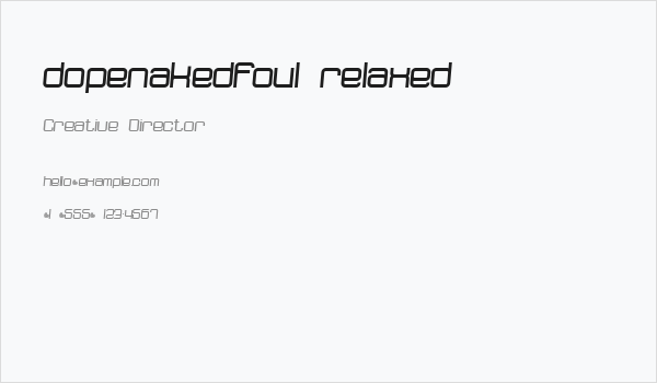dopenakedfoul relaxed Business Card