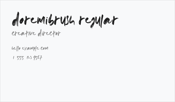 doremibrush-Regular Business Card