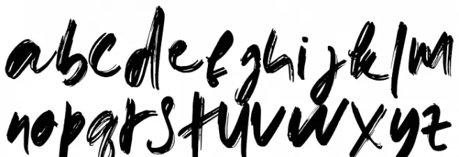 doremibrush-Regular 字体 大写