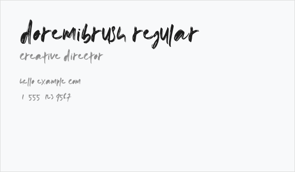 doremibrush-Regular Business Card
