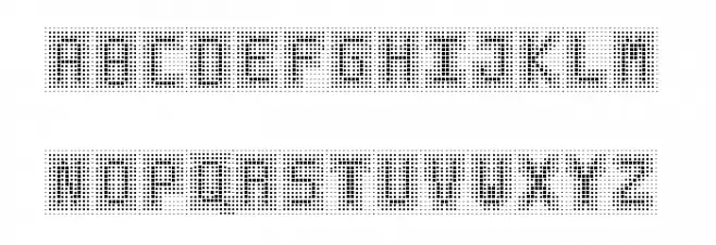 dotgrid Regular Polices MAJUSCULES