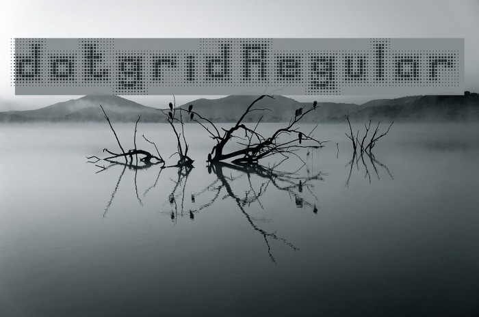 dotgrid Regular Font examples