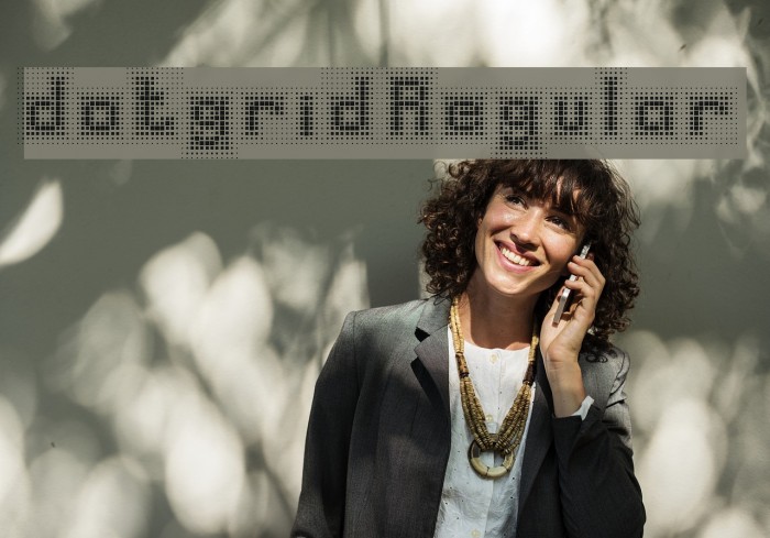 dotgrid Regular Font examples